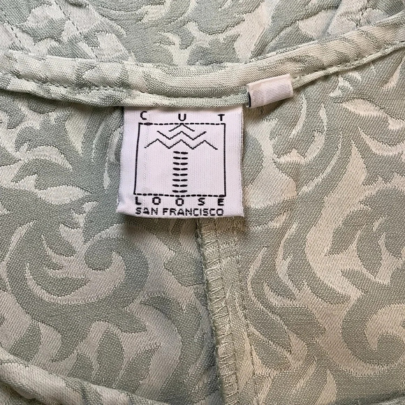 Cut Loose Vintage Two-Piece Green Maxi Dress Set Size Large - Picture 11 of 14